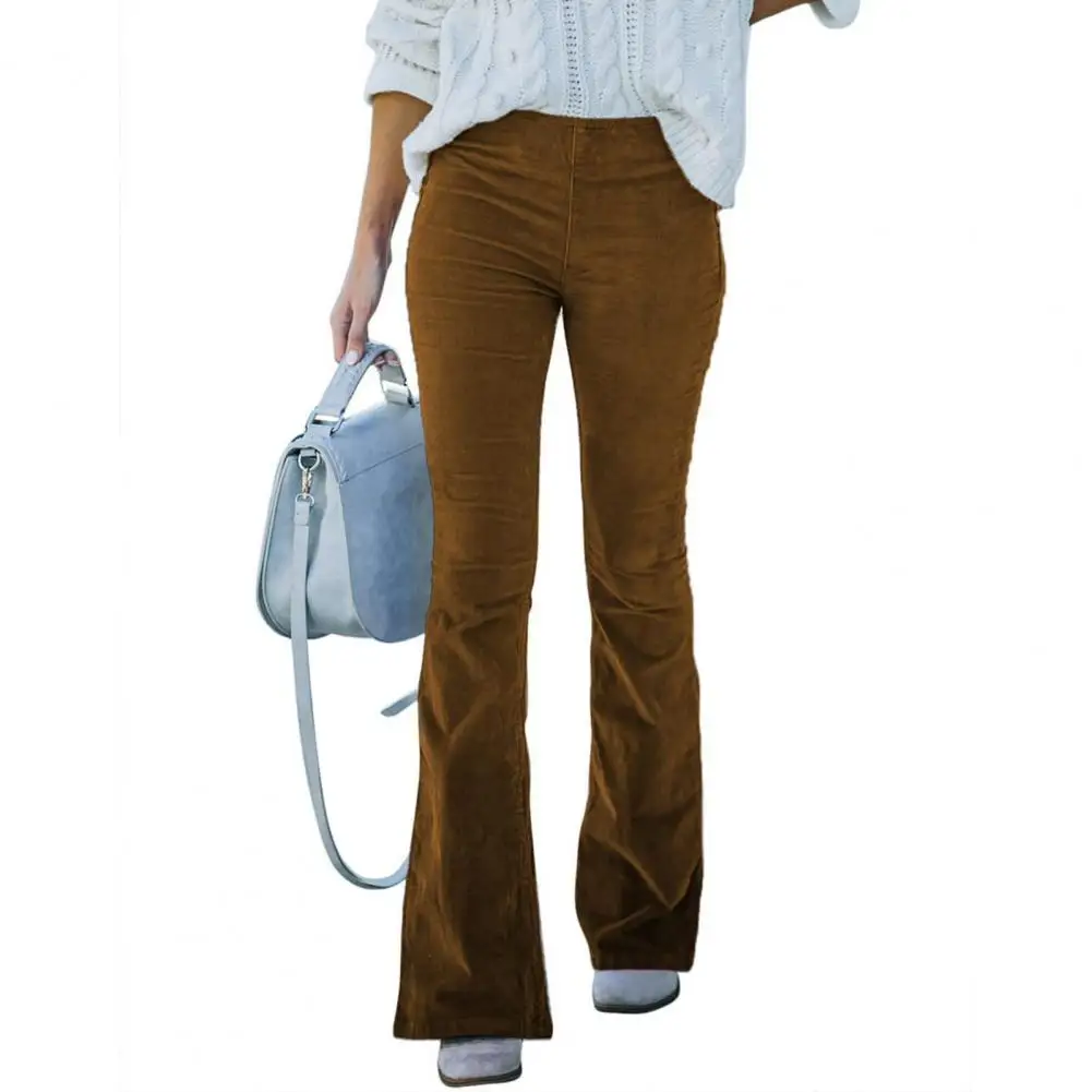 Trendy Flared Pants Pockets Skin-Touch Women Pants Autumn Winter Wide Leg Flare Corduroy Pants
Trendy Flared Pants Pockets Skin-Touch Women Pants Autumn Winter Wide Leg Flare Corduroy Pants