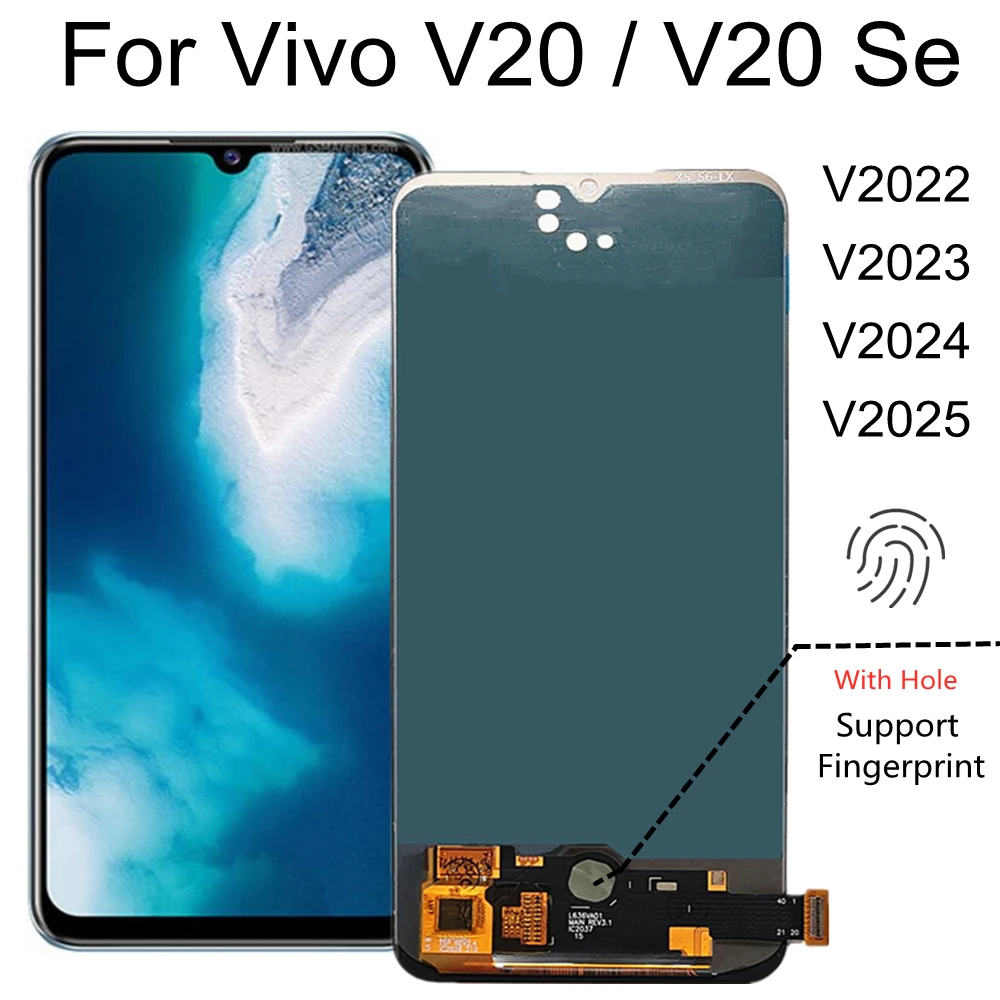 6.44'' OLED For Vivo V20 SE V2022 V2023 V2024 V2025 LCD Display Touch Screen Digitizer Assembly Replacement
6.44'' OLED For Vivo V20 SE V2022 V2023 V2024 V2025 LCD Display Touch Screen Digitizer Assembly Replacement