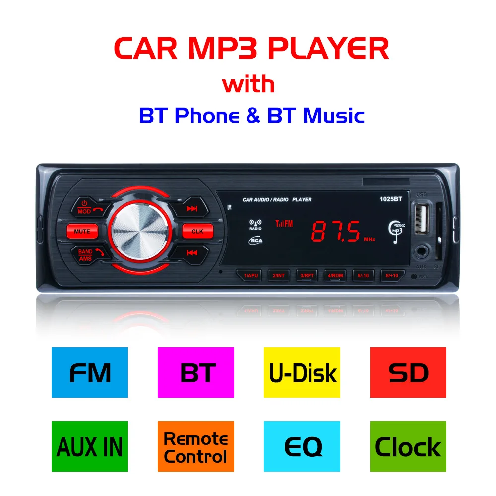 AZGIANT 12V 1 DIN Bluetooth Car Stereo FM Radio MP3 Audio Player USB SD AUX Auto Subwoofer Autoradio Wireless Transmitter
AZGIANT 12V 1 DIN Bluetooth Car Stereo FM Radio MP3 Audio Player USB SD AUX Auto Subwoofer Autoradio Wireless Transmitter