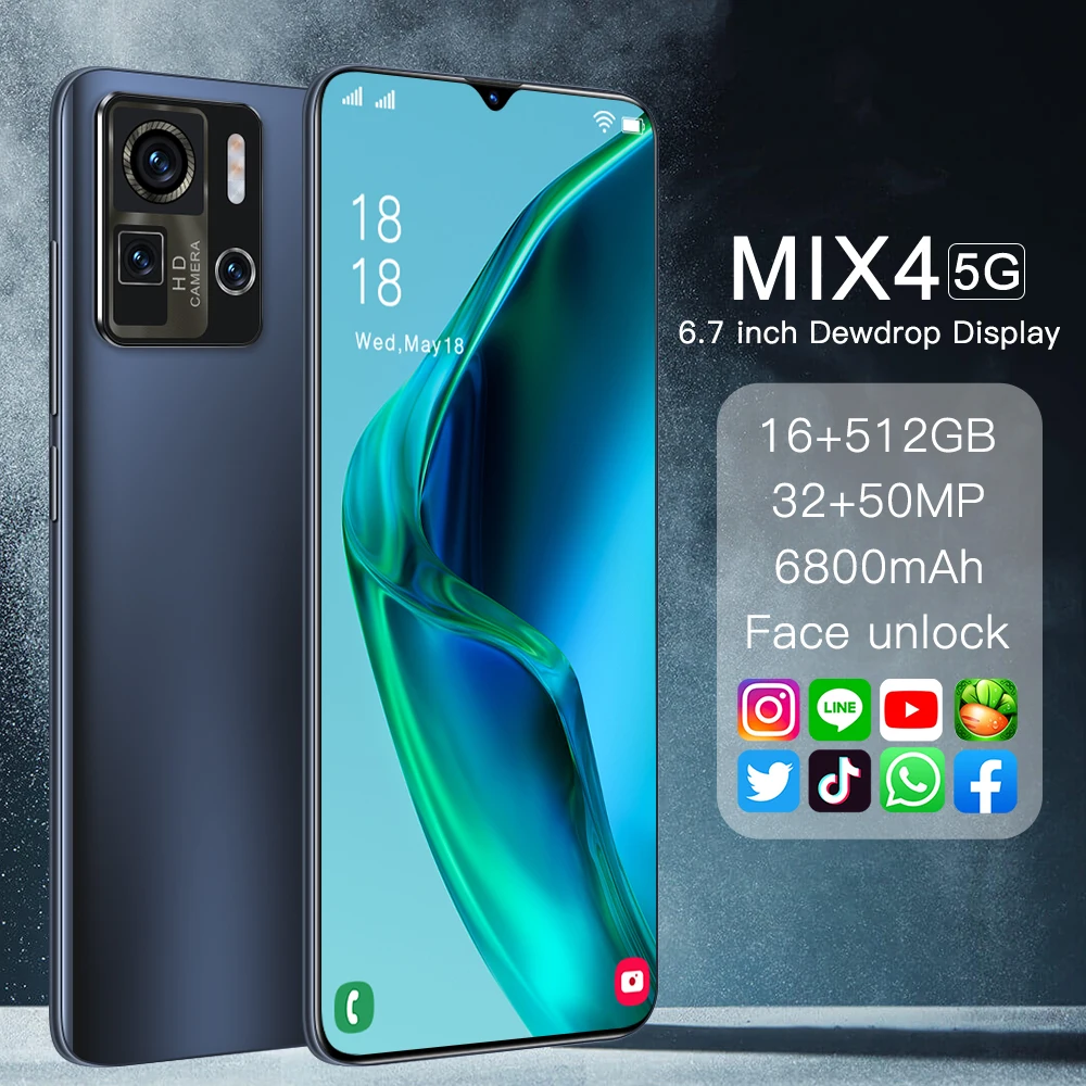 Новый смартфон Mix4, 6,7 дюйма, разблокировка по лицу, HD + 6800 мАч, Android, 16 + 512 ГБ, 32 + 50 Мп, с поддержкой Google Play
Новый смартфон Mix4, 6,7 дюйма, разблокировка по лицу, HD + 6800 мАч, Android, 16 + 512 ГБ, 32 + 50 Мп, с поддержкой Google Play