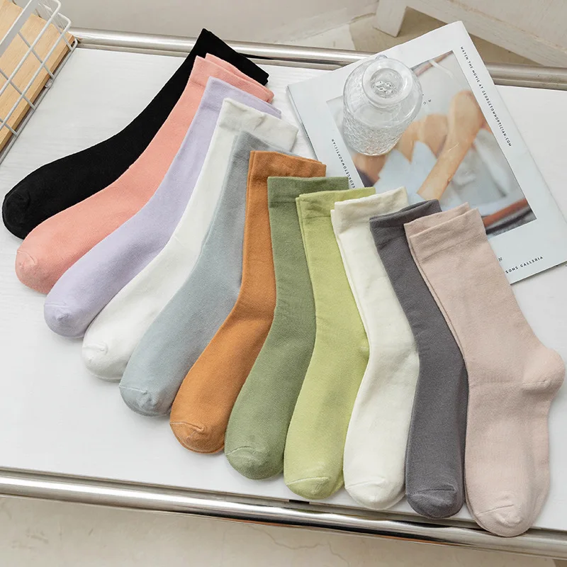 Solid Color Woman Sock College Style for Women Socks Casual Kawaii Fashion Warm Comfortable Sox Cotton Autumn Winter Stockings
Solid Color Woman Sock College Style for Women Socks Casual Kawaii Fashion Warm Comfortable Sox Cotton Autumn Winter Stockings