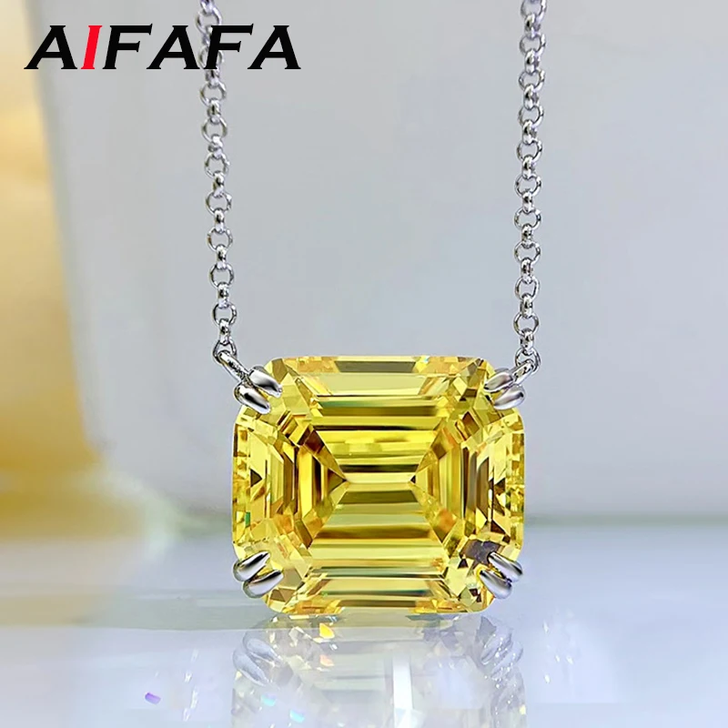 AIFAFA 100% 925 Sterling Silver Lab Moissanite Necklace For Women Rectangle Sparkling Diamond Pendant Wedding Party Fine Jewelry
AIFAFA 100% 925 Sterling Silver Lab Moissanite Necklace For Women Rectangle Sparkling Diamond Pendant Wedding Party Fine Jewelry