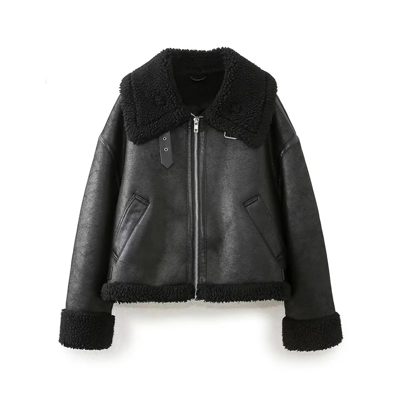 SLTNX TRAF 2023 Winter Women Motorcycle Jackets Coats Female Front Zipper with Pocket Thick Warm Streetwear Jacket New Outerwear
SLTNX TRAF 2023 Winter Women Motorcycle Jackets Coats Female Front Zipper with Pocket Thick Warm Streetwear Jacket New Outerwear