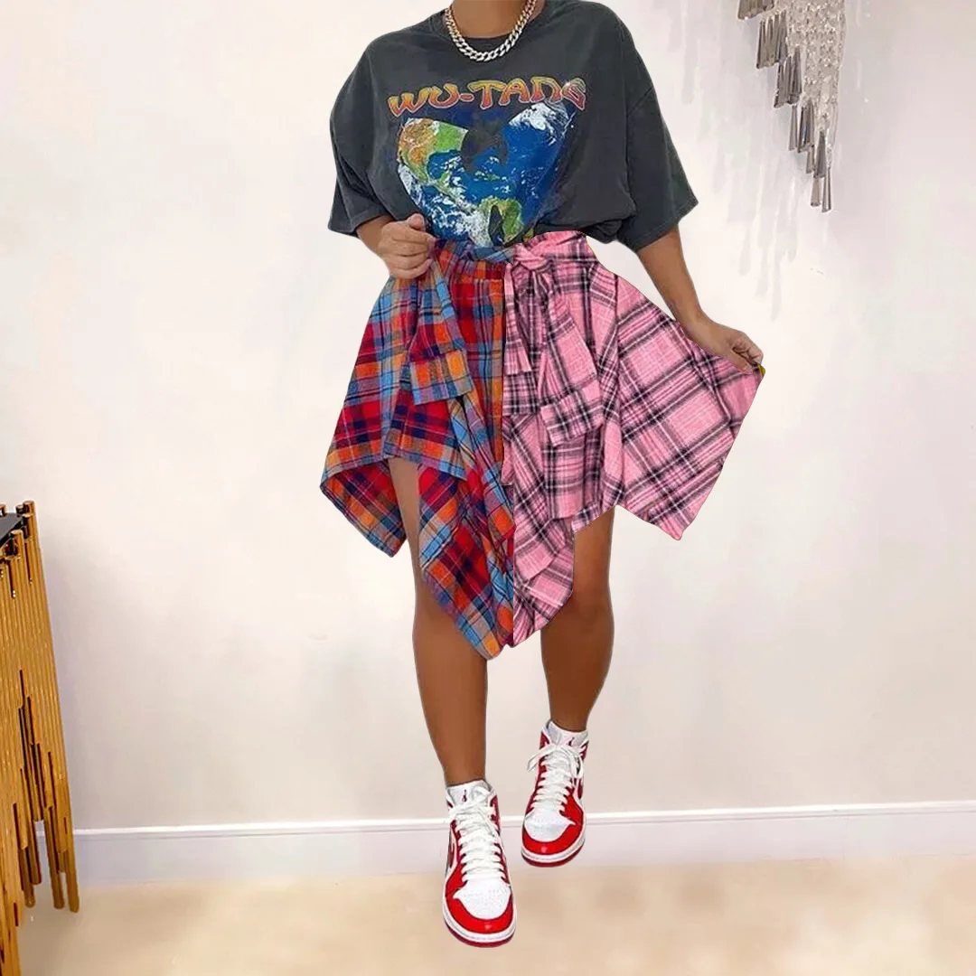 2022 Summer Ladies Skirt Fashion Splicing Print Irregular Skirt Casual Home Outdoor Commuter Temperament Elegant Skirt Women
2022 Summer Ladies Skirt Fashion Splicing Print Irregular Skirt Casual Home Outdoor Commuter Temperament Elegant Skirt Women