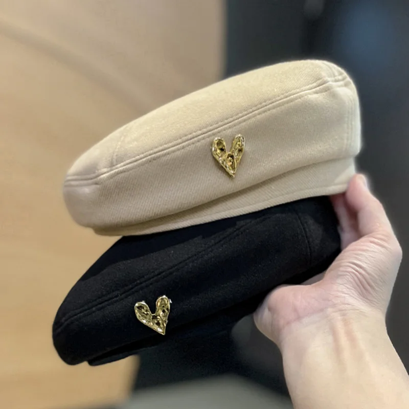 Korean Ins Love Decor Beret Women Vintage Casual Black Beige Fashion Elegant Caps Femme High Street Hats
Korean Ins Love Decor Beret Women Vintage Casual Black Beige Fashion Elegant Caps Femme High Street Hats