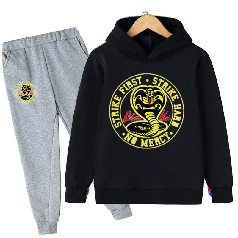 2022. Spring New Cobra Kai Hoodie Suit Cotton Kids Hoodie And Pant Two-piece Children Clothing Set 4-14 Years Girl Boys Clothes
2022. Spring New Cobra Kai Hoodie Suit Cotton Kids Hoodie And Pant Two-piece Children Clothing Set 4-14 Years Girl Boys Clothes