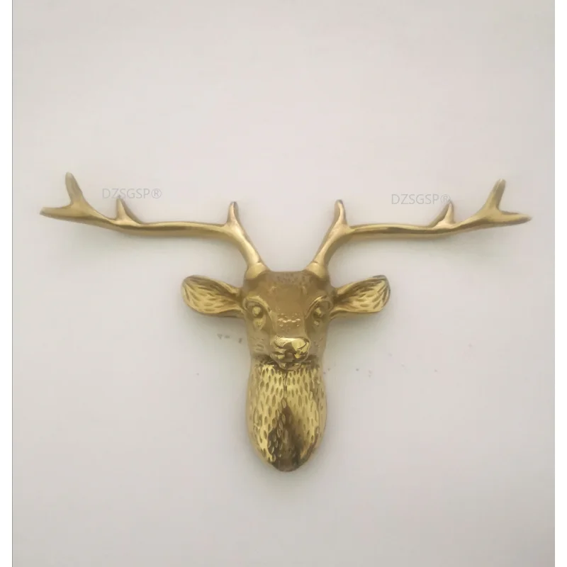 Rack Wall Mount Furniture Hardware Brass Deer Head Hook Hanger Elk Head Copper Home Decoration Wardrobe Cabinet Door Handles
Rack Wall Mount Furniture Hardware Brass Deer Head Hook Hanger Elk Head Copper Home Decoration Wardrobe Cabinet Door Handles