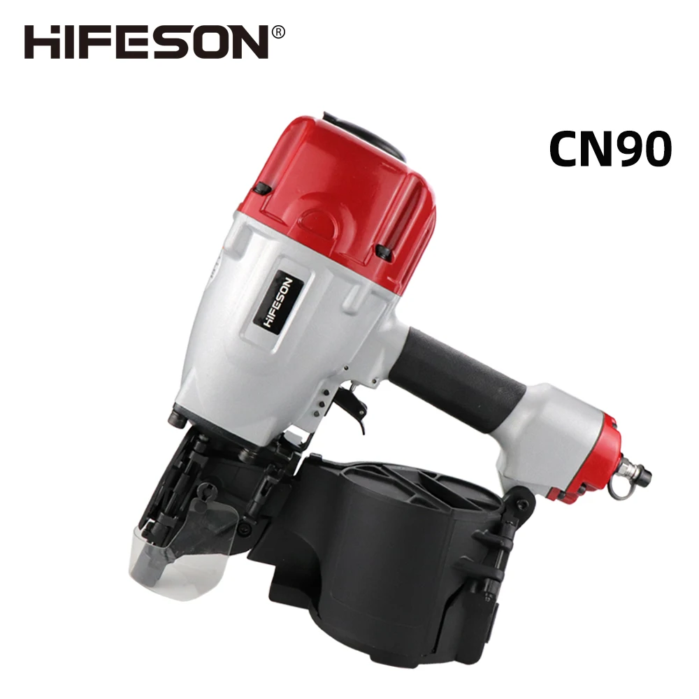 HIFESON CN90 Air Nail Gun Pneumatic Nailer Stapler Air Pallet Coil Nailer Professional Wood Tools
HIFESON CN90 Air Nail Gun Pneumatic Nailer Stapler Air Pallet Coil Nailer Professional Wood Tools