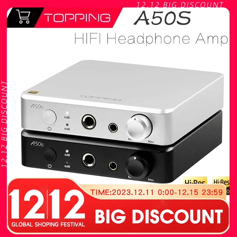 TOPPING A50s HIFI 4.4mm Balanced 6.35mm Single-Ended Flagship NFCA Hi-Res Audio Pre AMP Headphone Amplifier High Power
TOPPING A50s HIFI 4.4mm Balanced 6.35mm Single-Ended Flagship NFCA Hi-Res Audio Pre AMP Headphone Amplifier High Power