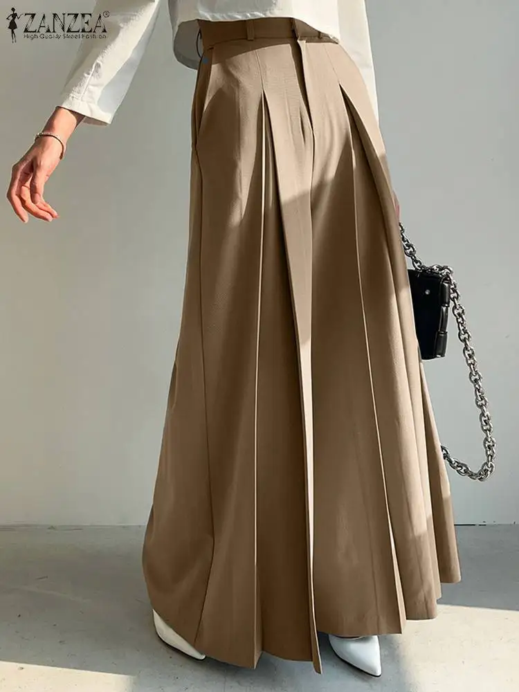 ZANZEA Fashion Women OL Wide Leg Trousers Autumn Elegant Solid Office Work Long Pantalon Palazzo High Waist Casual Loose Pants
ZANZEA Fashion Women OL Wide Leg Trousers Autumn Elegant Solid Office Work Long Pantalon Palazzo High Waist Casual Loose Pants