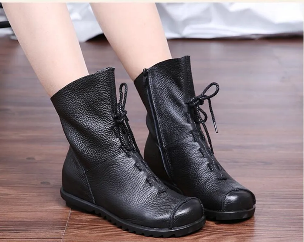 Genuine Leather Women Winter Boots Fashion New Mid Calf Boot for Women Non Slip Rubber Zipper Fur Boots Warm Ladies Shoes
Genuine Leather Women Winter Boots Fashion New Mid Calf Boot for Women Non Slip Rubber Zipper Fur Boots Warm Ladies Shoes