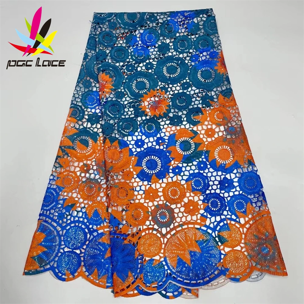 PGC African Guipure Lace Fabric 2022 High Quality Lace Nigerian Sequins French Milk Silk Lace Fabric For Wedding Dress LY565-5
PGC African Guipure Lace Fabric 2022 High Quality Lace Nigerian Sequins French Milk Silk Lace Fabric For Wedding Dress LY565-5