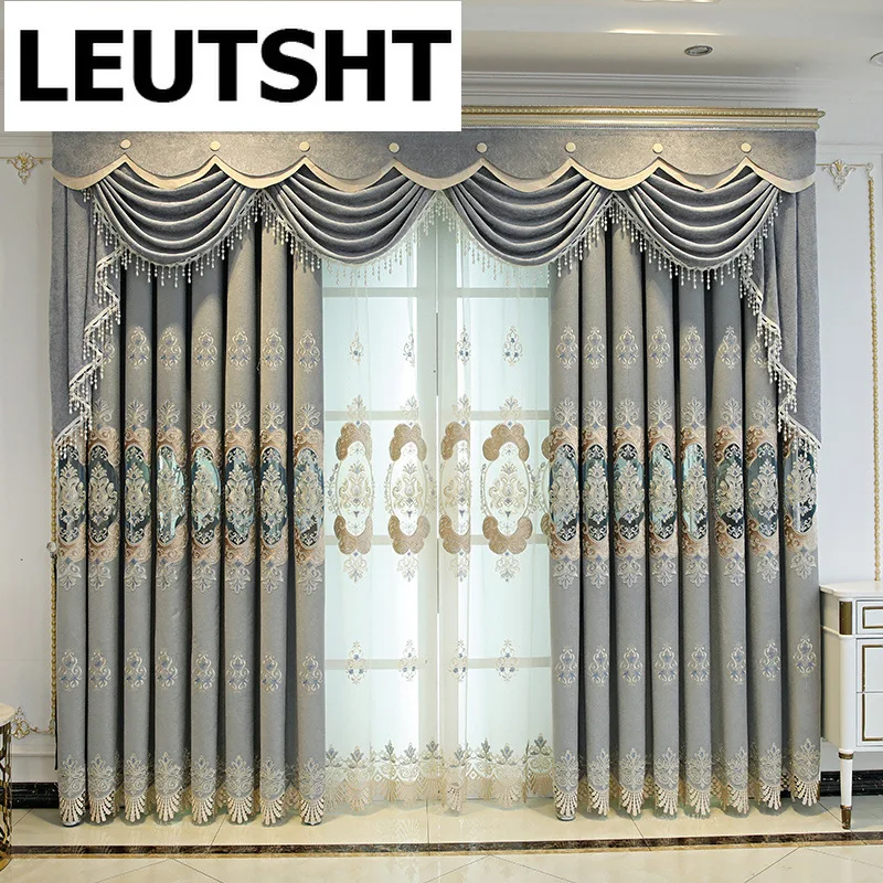 European Style Curtains for Living Dining Room Bedroom Embroidery Light Luxury Atmosphere Finished Product Curtain French Window
European Style Curtains for Living Dining Room Bedroom Embroidery Light Luxury Atmosphere Finished Product Curtain French Window