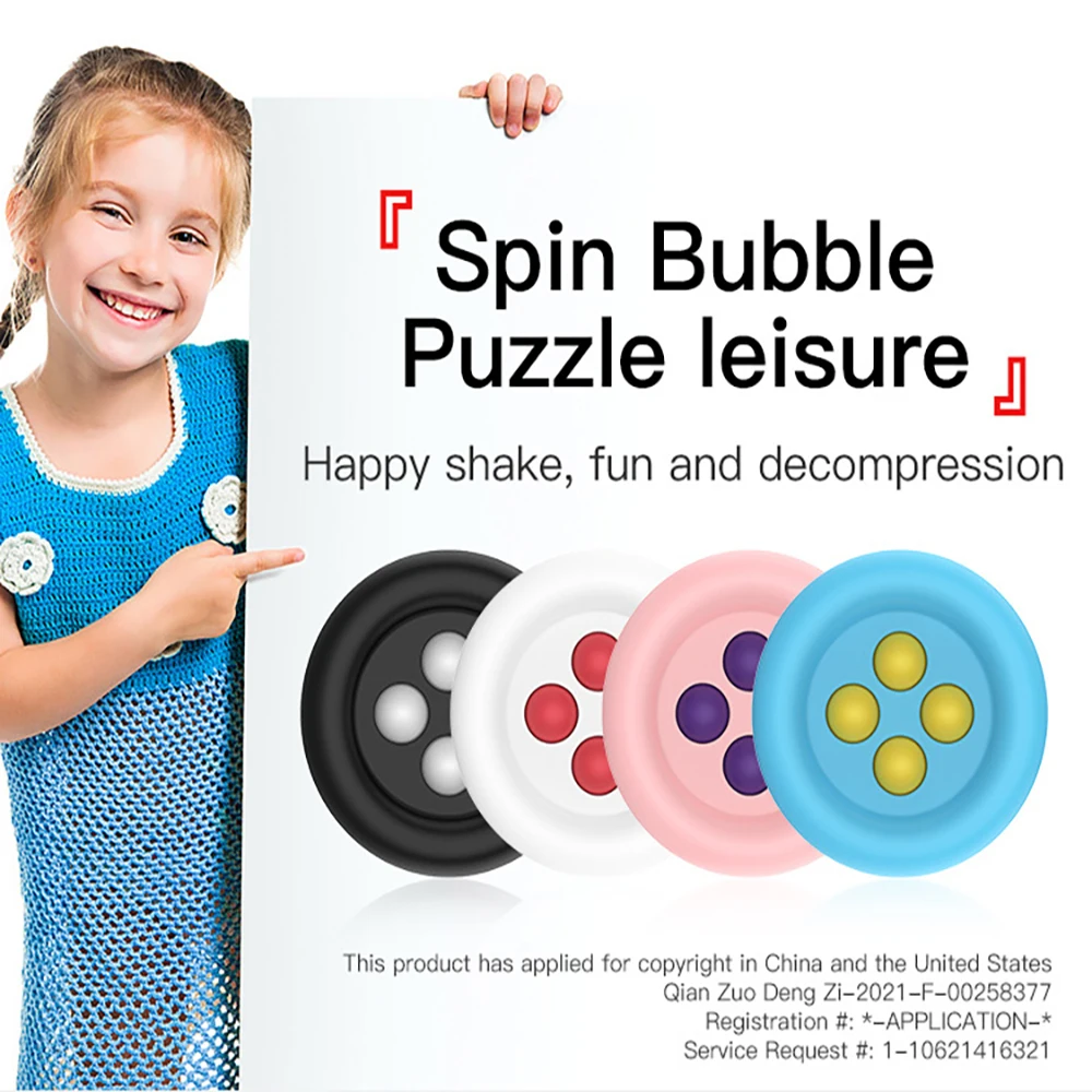 Anti Stress Push Bubble Fidget Spinner Toy Push Stress Relief Silicone Interactive Flip Fidget Toys For Kids and Adult 2021 New
Anti Stress Push Bubble Fidget Spinner Toy Push Stress Relief Silicone Interactive Flip Fidget Toys For Kids and Adult 2021 New