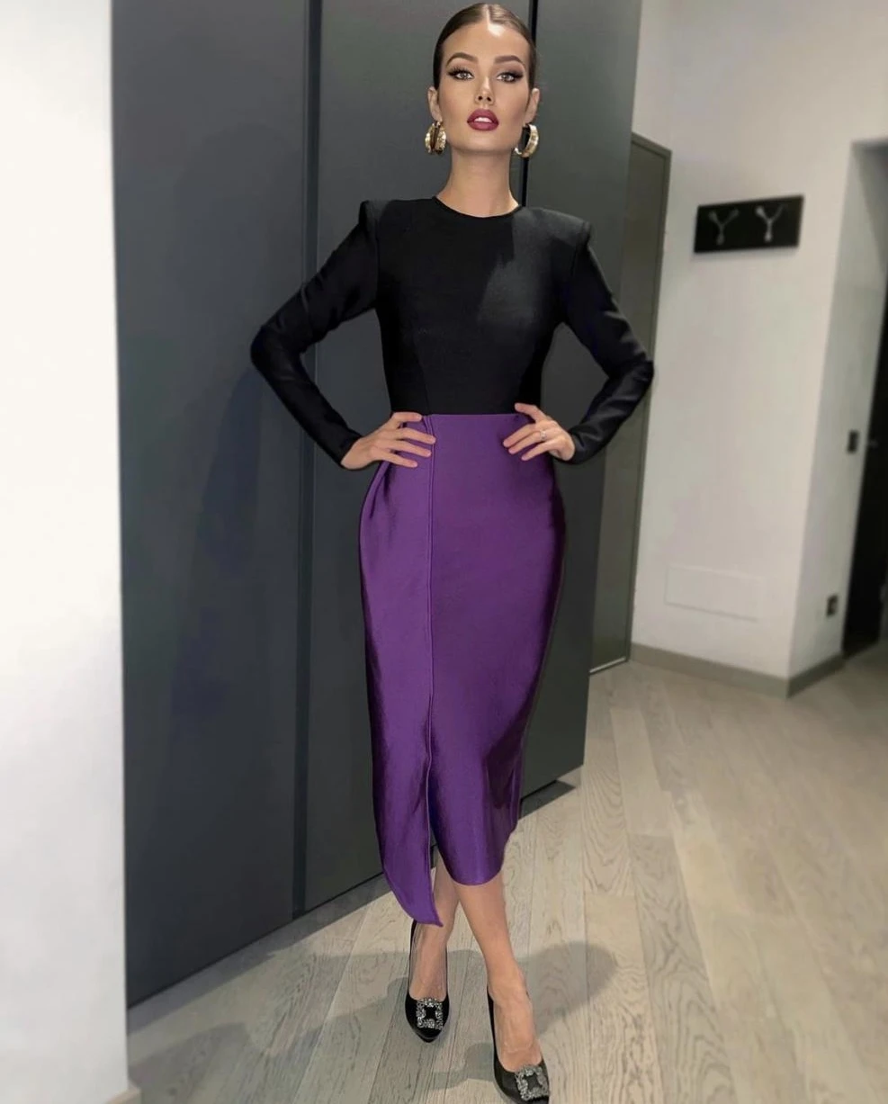 Women Sexy Long Sleeve Split Midi Patchwork Elegant Bandage Dress 2021 Ladies Club Celebrity Evening Bodycon Party Dress Vestido
Women Sexy Long Sleeve Split Midi Patchwork Elegant Bandage Dress 2021 Ladies Club Celebrity Evening Bodycon Party Dress Vestido