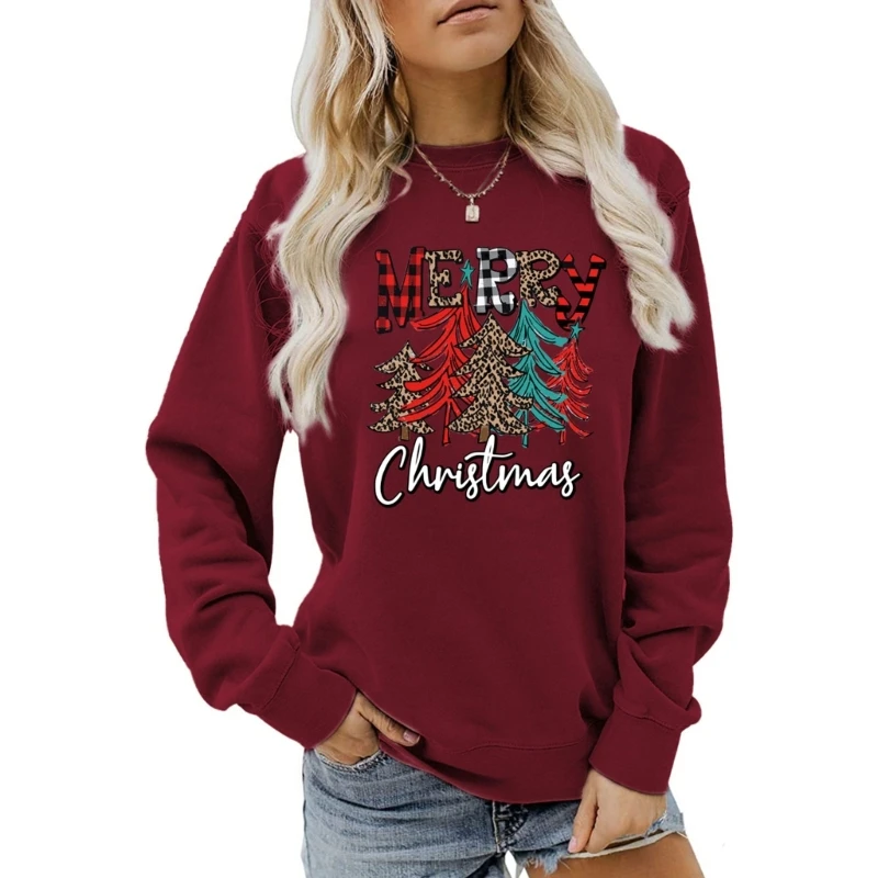 Merry Christmas Sweatshirt for Women Plaid Leopard Tree Printed Casual Loose Long Sleeve Crewneck Holiday Pullover Top
Merry Christmas Sweatshirt for Women Plaid Leopard Tree Printed Casual Loose Long Sleeve Crewneck Holiday Pullover Top