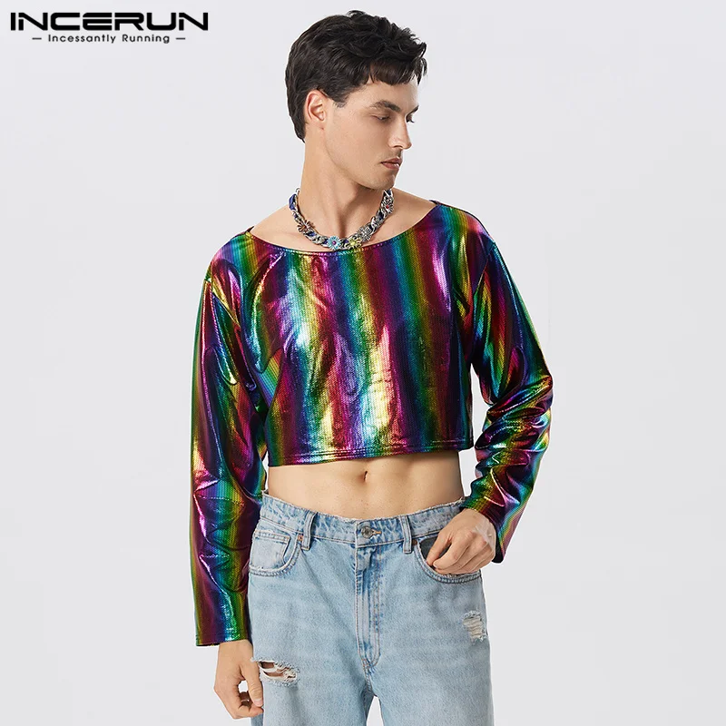 Men T Shirt Sparkling Colorful O-neck Long Sleeve Shiny Streetwear Crop Tops Men Sexy 2023 Fashion Party Camisetas S-5XL INCERUN
Men T Shirt Sparkling Colorful O-neck Long Sleeve Shiny Streetwear Crop Tops Men Sexy 2023 Fashion Party Camisetas S-5XL INCERUN