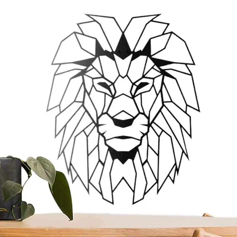 Geometric Objects Animal Wall Stickers Home Decor Living Room Lion-Head Hollow Out Art Decal Mural Child Room Metal Wall Art
Geometric Objects Animal Wall Stickers Home Decor Living Room Lion-Head Hollow Out Art Decal Mural Child Room Metal Wall Art