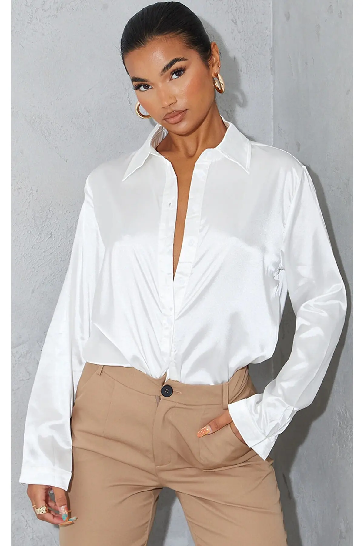 Women's White Satin Shirt Summer women's Shirts Fashion women's Blouses women's Blouses 222419688
Women's White Satin Shirt Summer women's Shirts Fashion women's Blouses women's Blouses 222419688