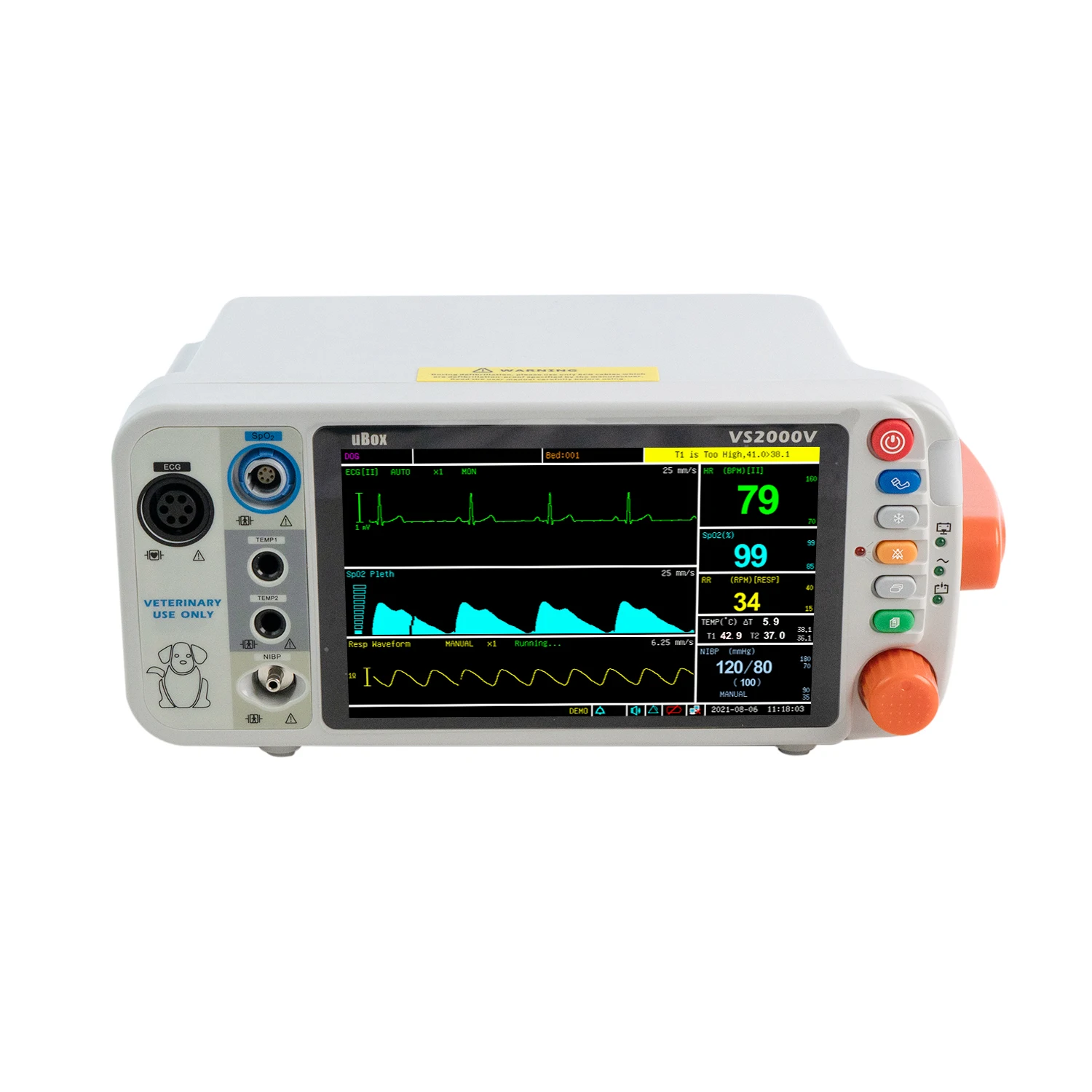 Factory Price Medical Equipment High Resolution Color LCD Display Multi-parameter Veterinary Vital Signs Monitor
Factory Price Medical Equipment High Resolution Color LCD Display Multi-parameter Veterinary Vital Signs Monitor