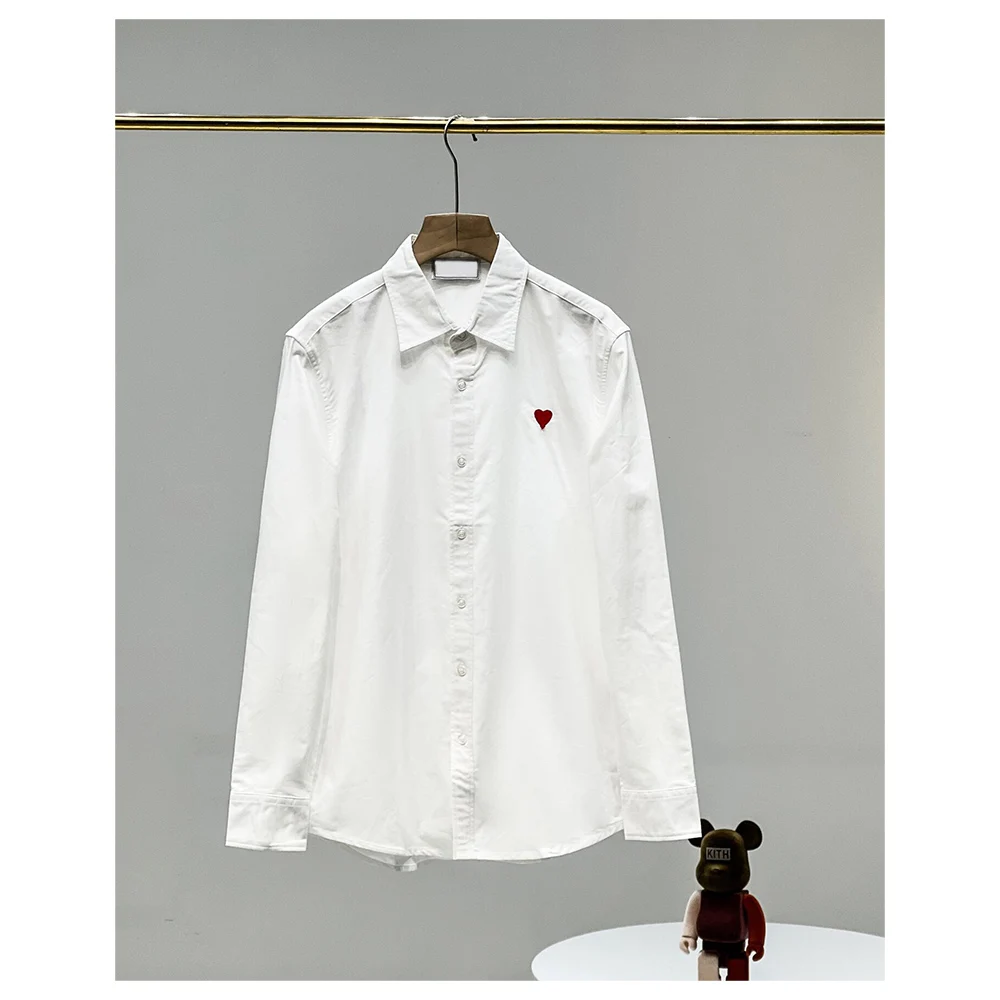 2023 Summer High-End 1:1 Fashion Brand Heart Embroidered Long Sleeve Shirt Casual Business Shirt Unisex
2023 Summer High-End 1:1 Fashion Brand Heart Embroidered Long Sleeve Shirt Casual Business Shirt Unisex