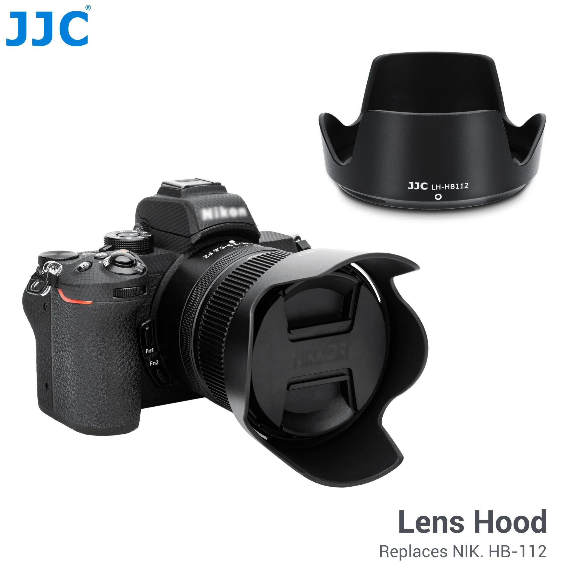 

JJC HB-112 Lens Hood Compatible with Nikon Nikkor Z DX 12-28mm F3.5-5.6 PZ VR Lens for Nikon Z8 Z9 Z30 Zfc Z6 Z6II Z7 II Z5 Z50