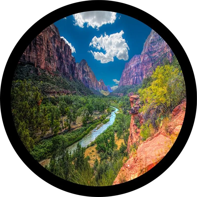 Zion National Park Canyon with the River Spare Tire Cover Design for All Make Models Universal Wheel Tire Cover
Zion National Park Canyon with the River Spare Tire Cover Design for All Make Models Universal Wheel Tire Cover