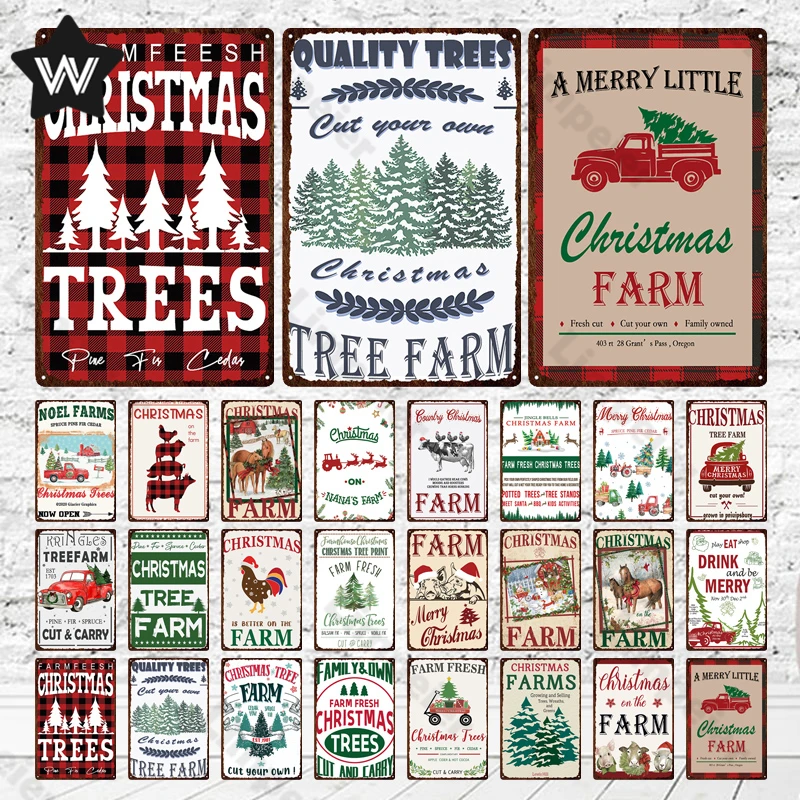 Farm Christmas Tree Metal Sign Vintage Style Tin Plaque Retro Festival Metal Poster Tin Plate for Man Cave Club Farm Decoration
Farm Christmas Tree Metal Sign Vintage Style Tin Plaque Retro Festival Metal Poster Tin Plate for Man Cave Club Farm Decoration