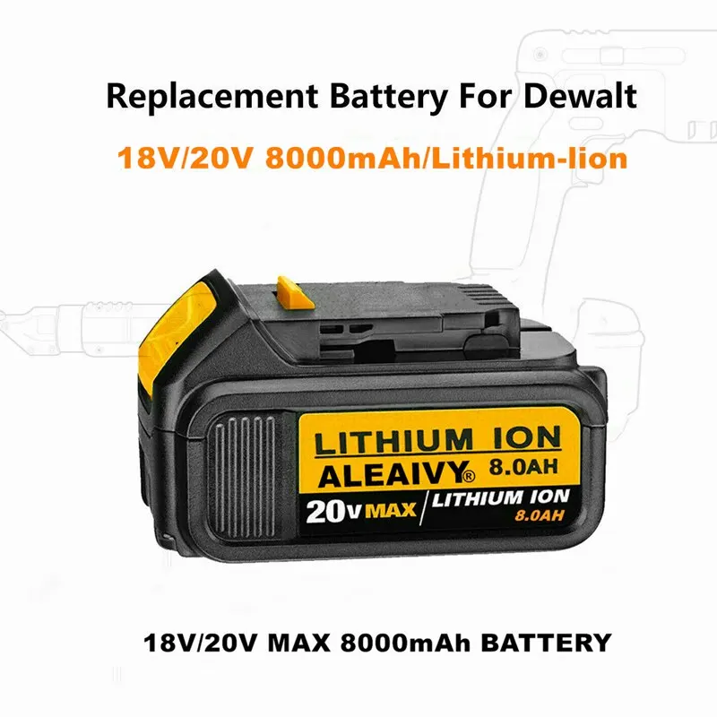 Оригинальная батарея 20В 8.0Ah MAX XR Замена электроинструмента для DEWALT DCB184 DCB181 DCB182 DCB200 20В 5A 18В 20В батарея
Оригинальная батарея 20В 8.0Ah MAX XR Замена электроинструмента для DEWALT DCB184 DCB181 DCB182 DCB200 20В 5A 18В 20В батарея