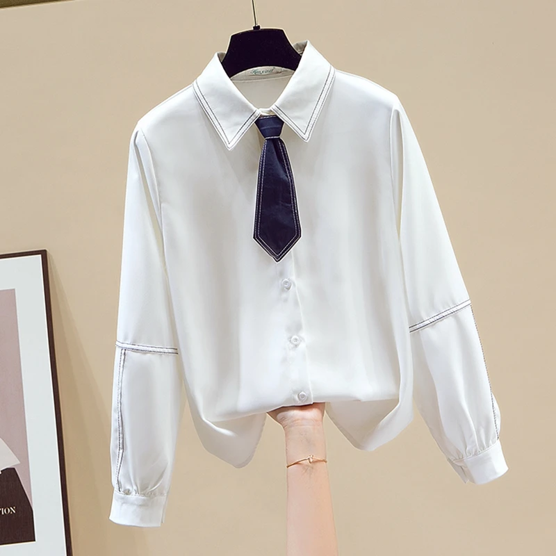 2022 Spring Clothing Cut-label Office Lady Shirts Sweet Solid Turn Down Collar Womens Tops
2022 Spring Clothing Cut-label Office Lady Shirts Sweet Solid Turn Down Collar Womens Tops