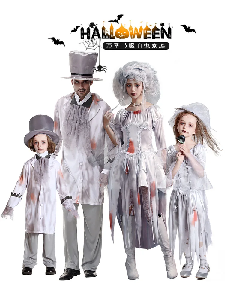 Halloween Costume Horror Belted Gray Vampire Bride Masquerade Party Cosplay Zombie Suit
Halloween Costume Horror Belted Gray Vampire Bride Masquerade Party Cosplay Zombie Suit