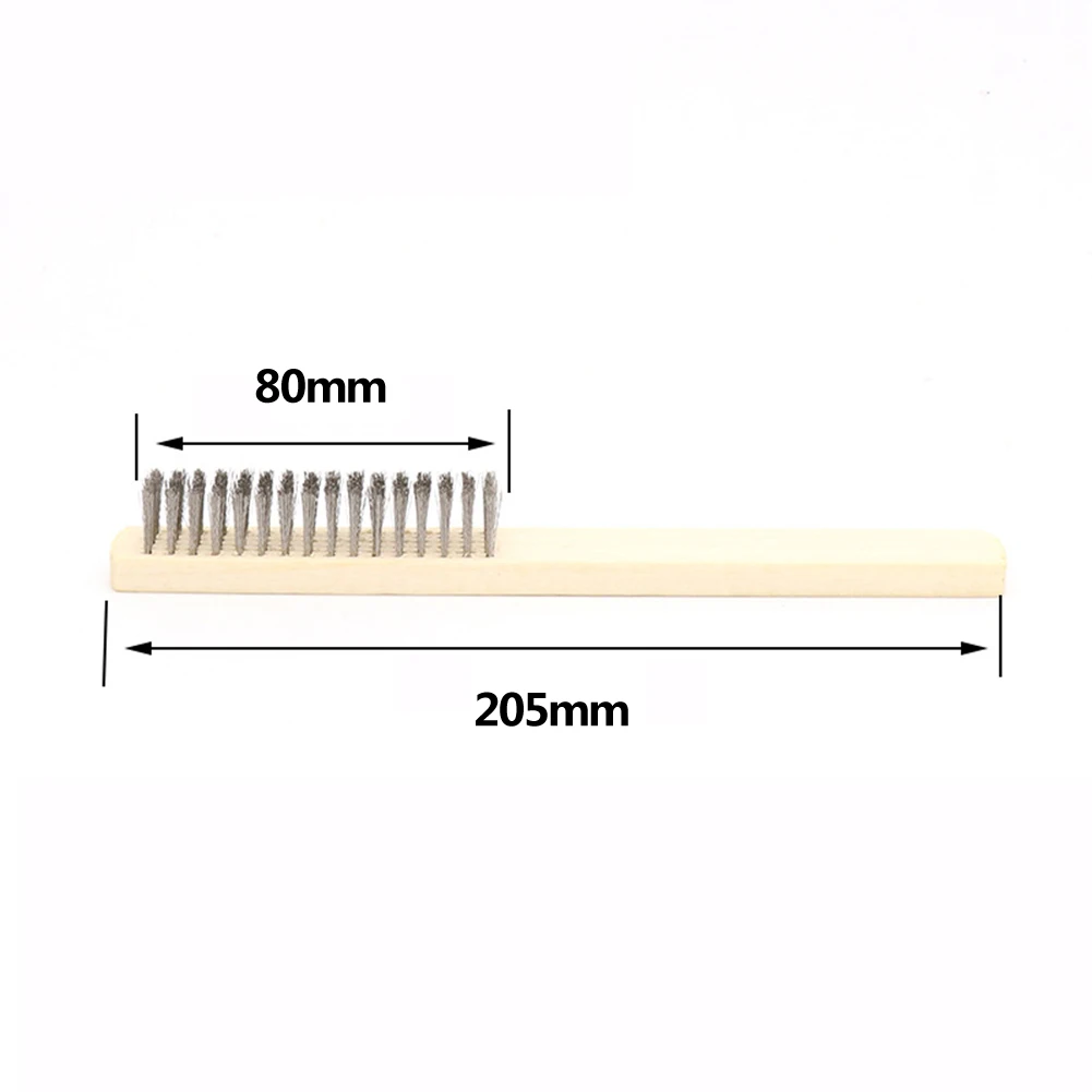 3PC Stainless Steel Wire Bristle Wood Handle Wire Brush 210mm Length Brush Rust Removal 8.07Inch Home Cleaning Tool
3PC Stainless Steel Wire Bristle Wood Handle Wire Brush 210mm Length Brush Rust Removal 8.07Inch Home Cleaning Tool