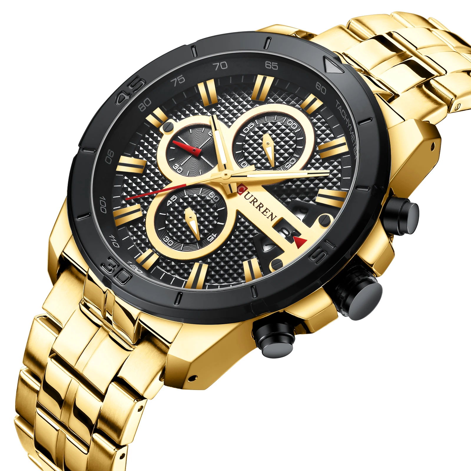 

Curren Fashion Sports Quartz Men Watch Top Brands Waterproof Calendar Luminous Chronograph Alloy Strap Male Watches Reloj Hombre