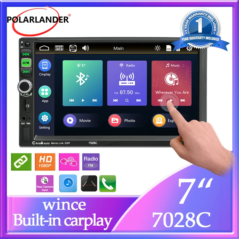PolarLander автомобильный MP5 Bluetooth Mirror Link 2 Din 7 "автомобильный мультимедийный плеер USB/TF/AUX Carplay, Android авто для TOYOTA, HONDA
PolarLander автомобильный MP5 Bluetooth Mirror Link 2 Din 7 "автомобильный мультимедийный плеер USB/TF/AUX Carplay, Android авто для TOYOTA, HONDA