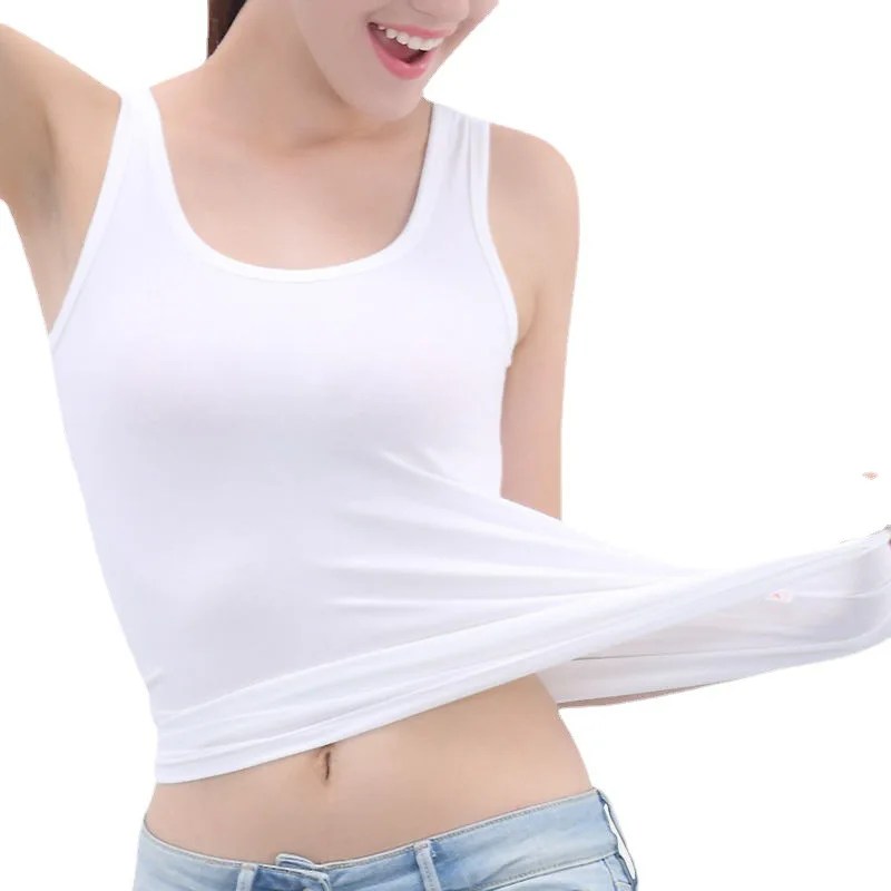 Ladies small camisole sexy cotton short bottoming, outer wear, inner look thin and versatile elastic breathable camisole
Ladies small camisole sexy cotton short bottoming, outer wear, inner look thin and versatile elastic breathable camisole