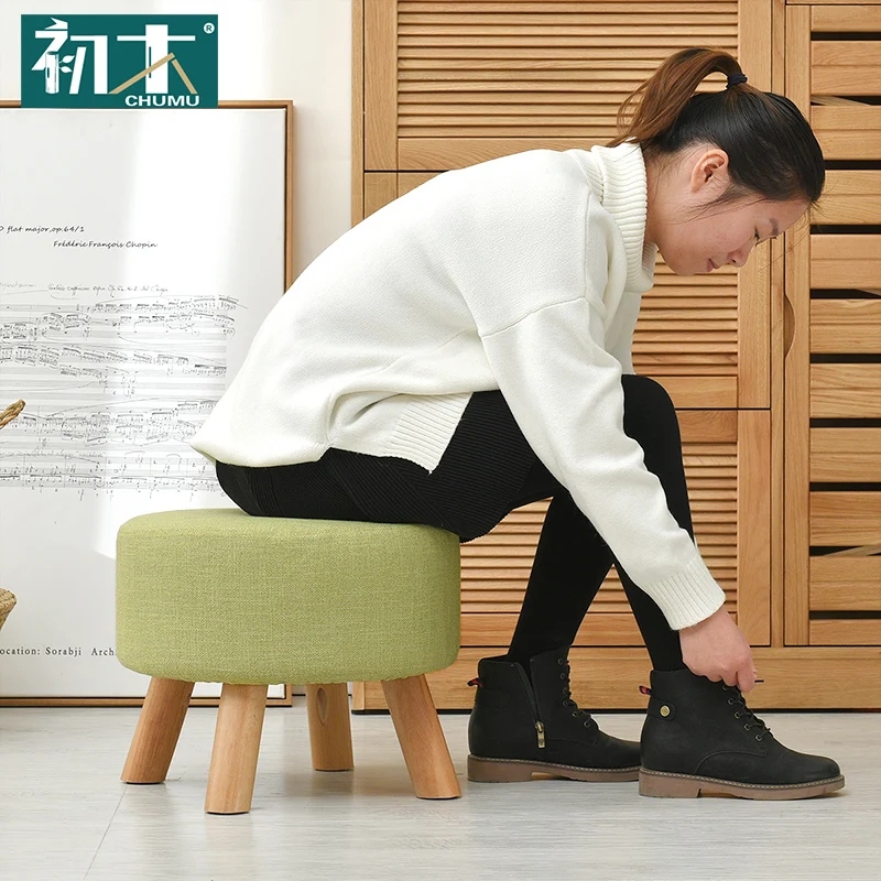 Changing Stool Fashion Small round Stool Solid Wood Low Stool Creative Footstool Fabric Sofa Stool a Block of Wood Or Stone
Changing Stool Fashion Small round Stool Solid Wood Low Stool Creative Footstool Fabric Sofa Stool a Block of Wood Or Stone