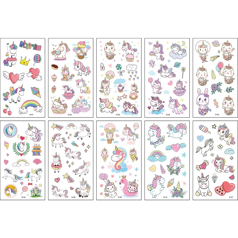 10pcs Cartoon Children's Unicorn Tattoo Sticker Cute Temporary Funny Sticker Tattoo Neck Wrist Arm Leg Foot Tattoo Sticker
10pcs Cartoon Children's Unicorn Tattoo Sticker Cute Temporary Funny Sticker Tattoo Neck Wrist Arm Leg Foot Tattoo Sticker