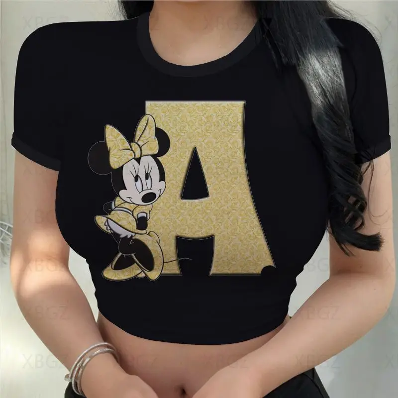 Disney Minnie Mouse 2022 Women's T-Shirt Cartoon Crop Top ABCD Letters Print T-Shirt Y2K Women's Clothing Sexy Fashion Oversized
Disney Minnie Mouse 2022 Women's T-Shirt Cartoon Crop Top ABCD Letters Print T-Shirt Y2K Women's Clothing Sexy Fashion Oversized
