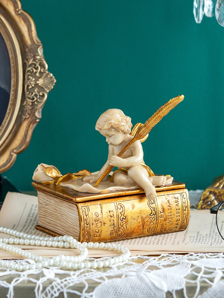 European Vintage Angel Elves Resin Jewelry Boxes Necklace Storage Jars With Lid Holder Ornaments Home Decor
European Vintage Angel Elves Resin Jewelry Boxes Necklace Storage Jars With Lid Holder Ornaments Home Decor