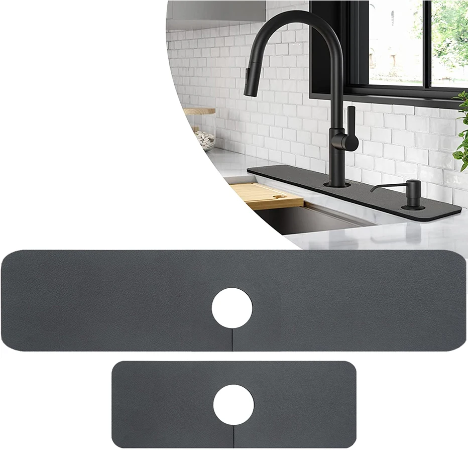 Faucet Mat for Kitchen Sink 1/2/3 Holes Customizable Super Absorbent Quick Drying Faucet Mat Splash Guard for Bathroom and RV
Faucet Mat for Kitchen Sink 1/2/3 Holes Customizable Super Absorbent Quick Drying Faucet Mat Splash Guard for Bathroom and RV