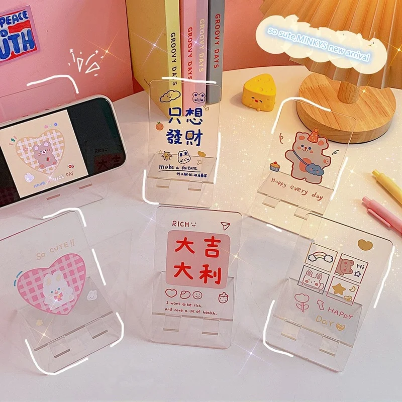 New Arrival Kawaii Portable Acrylic TransparentMobile Phone Holder Cute Phone Stand Holder Tablet PC Holder Office Stationery
New Arrival Kawaii Portable Acrylic TransparentMobile Phone Holder Cute Phone Stand Holder Tablet PC Holder Office Stationery