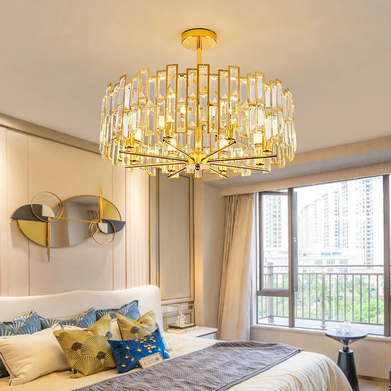 Luxury Living Room Ceiling Lamp Chandelier Golden Luster Crystal Bedroom Chandelier Modern Home Decoration Led Square Lamps
Luxury Living Room Ceiling Lamp Chandelier Golden Luster Crystal Bedroom Chandelier Modern Home Decoration Led Square Lamps
