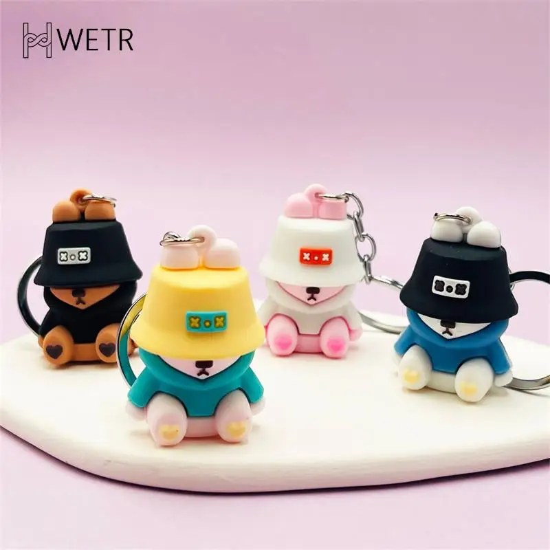 1PCS Cute Bear Couple Key Chain Cartoon Pretending To Sleep Fisherman Hat Bear Car Keychain Charm Key Ring Gift
1PCS Cute Bear Couple Key Chain Cartoon Pretending To Sleep Fisherman Hat Bear Car Keychain Charm Key Ring Gift