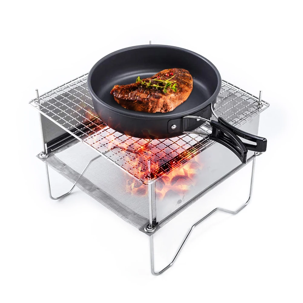 Outdoor Camping Stove Stainless Steel Folding Bonfire Barbecue Picnic Burning Firewood Stove Mini Fire-Pit Portable Picnic Stove
Outdoor Camping Stove Stainless Steel Folding Bonfire Barbecue Picnic Burning Firewood Stove Mini Fire-Pit Portable Picnic Stove