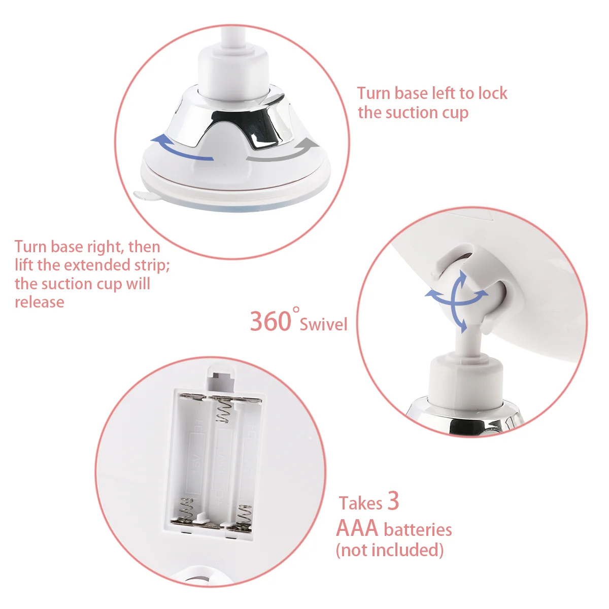 Adjustable 7x Magnification Lighted Makeup Mirror Bathroom Vanity Mirror Mirror with Suction Cup
Adjustable 7x Magnification Lighted Makeup Mirror Bathroom Vanity Mirror Mirror with Suction Cup