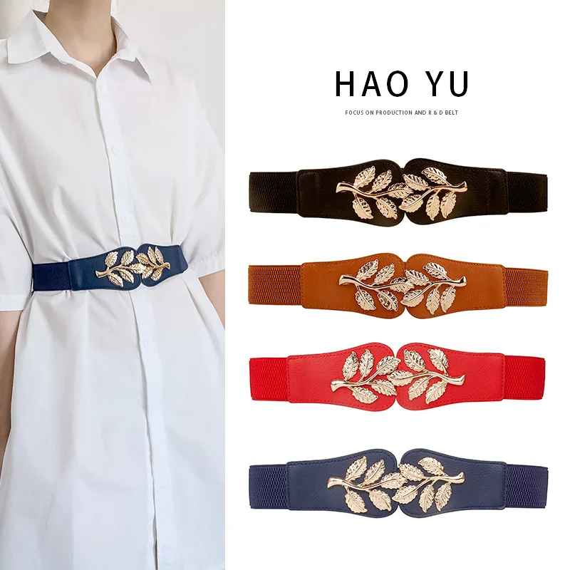Wide Elastic Waist Belt Ladies Retro Fashion Cinch Stretchy Stylish PU Leather Dress Waistband for Women
Wide Elastic Waist Belt Ladies Retro Fashion Cinch Stretchy Stylish PU Leather Dress Waistband for Women