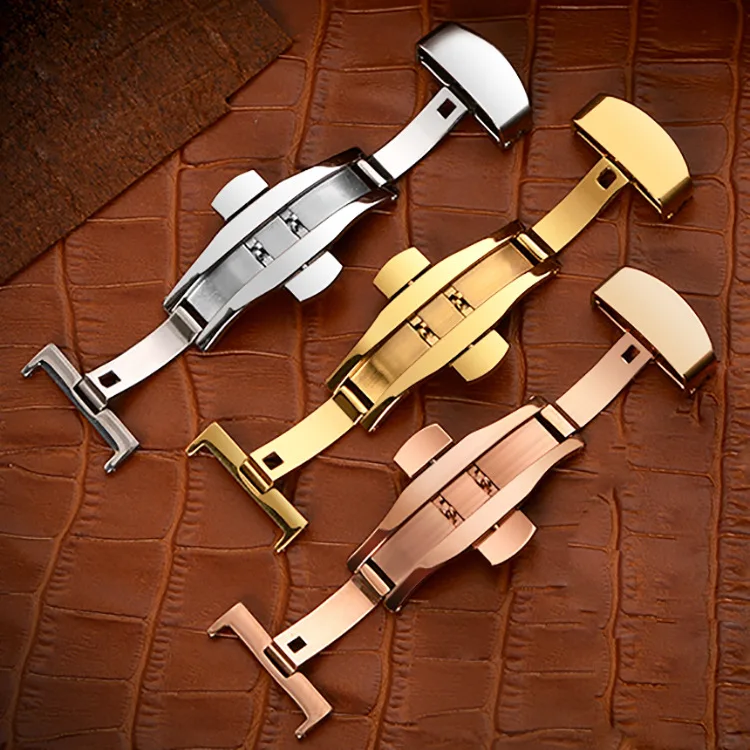 304 Stainless Steel Solid Double Press Butterfly Clasp Foldover Clasp Fits 16mm 18mm 20mm 22mm 24mm Strap
304 Stainless Steel Solid Double Press Butterfly Clasp Foldover Clasp Fits 16mm 18mm 20mm 22mm 24mm Strap