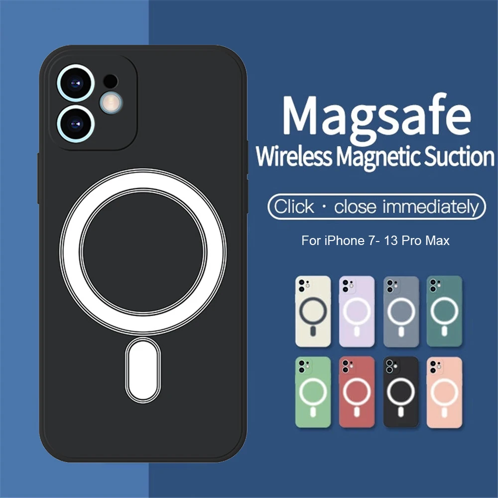 Liquid Silicon Magnetic Magnet Case for iPhone 13 12 11 Pro Max Mini 7 8 Plus X XS Max XR SE 2 Magsafing Wireless Charging Cover
Liquid Silicon Magnetic Magnet Case for iPhone 13 12 11 Pro Max Mini 7 8 Plus X XS Max XR SE 2 Magsafing Wireless Charging Cover