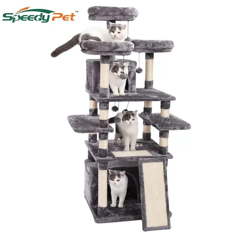Extra Large 63 inches Sturdy Cat Tree with Cat Condos with Sisal Poles Hammock Cat toys Climbing Tree for Cats
Extra Large 63 inches Sturdy Cat Tree with Cat Condos with Sisal Poles Hammock Cat toys Climbing Tree for Cats