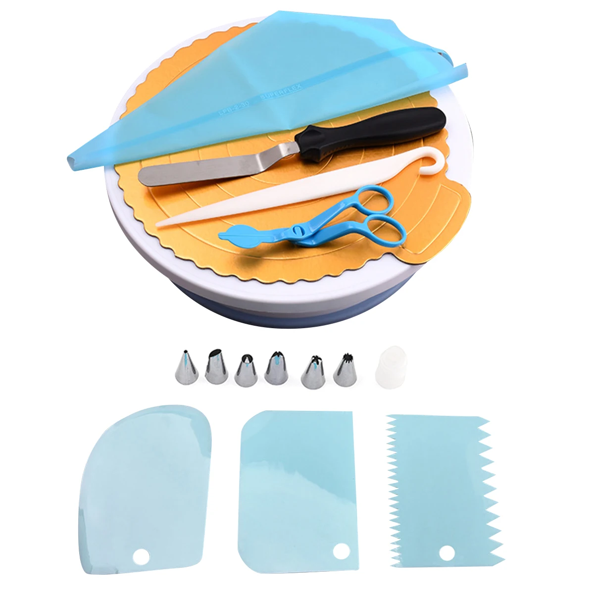 Cake Decorating Set Supplies Cake Turntable Stainless Steel Icing Tips Pastry Bag Icing Smoothers Cake Cake
Cake Decorating Set Supplies Cake Turntable Stainless Steel Icing Tips Pastry Bag Icing Smoothers Cake Cake